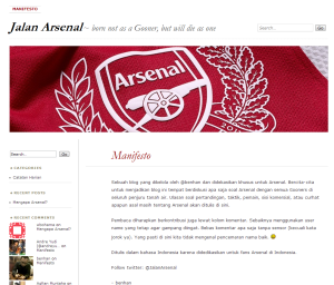 Screenshot Blog Jalan Arsenal